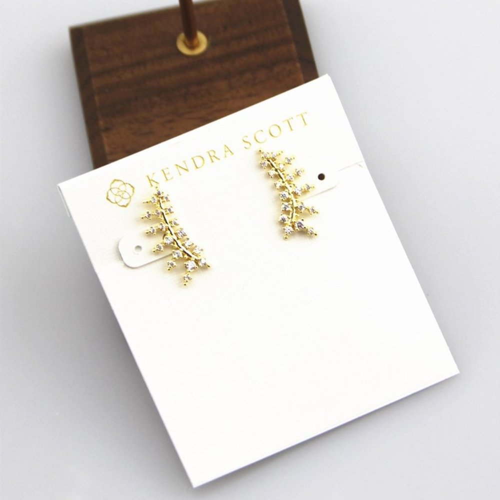 NWT KENDRA SCOTT-Laurie Ear Climbers - gold